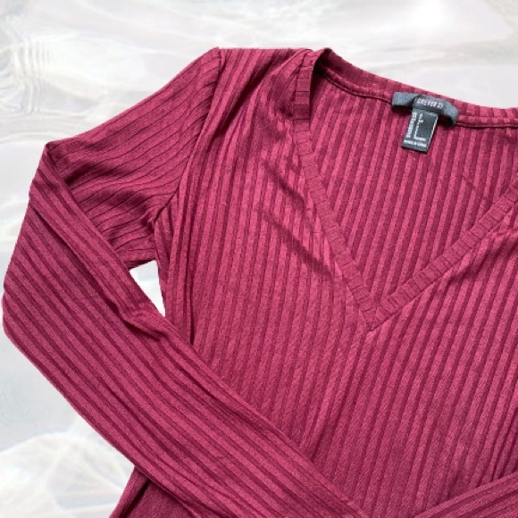 BURGUNDY BODYSUIT - Picture 1 of 3